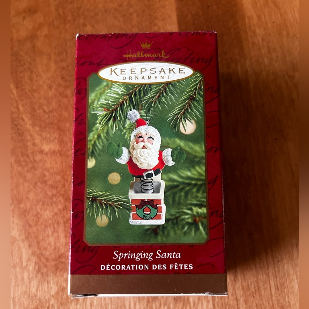 Hallmark Santa Figurine with Red and Green Details 2001